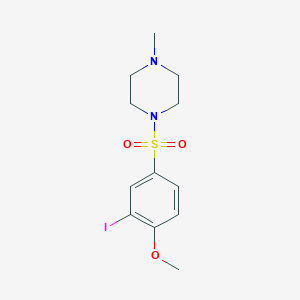 molecular formula C12H17IN2O3S B4191596 1-[(3-iodo-4-methoxyphenyl)sulfonyl]-4-methylpiperazine 