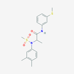 molecular formula C19H24N2O3S2 B4191597 N~2~-(3,4-dimethylphenyl)-N~2~-(methylsulfonyl)-N~1~-[3-(methylthio)phenyl]alaninamide 