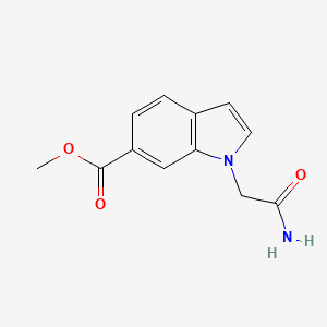 molecular formula C12H12N2O3 B4191618 methyl 1-(2-amino-2-oxoethyl)-1H-indole-6-carboxylate 