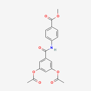 molecular formula C19H17NO7 B4191619 methyl 4-{[3,5-bis(acetyloxy)benzoyl]amino}benzoate 