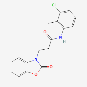 molecular formula C17H15ClN2O3 B4191669 N-(3-chloro-2-methylphenyl)-3-(2-oxo-1,3-benzoxazol-3(2H)-yl)propanamide 