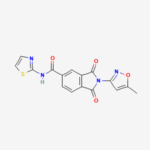 molecular formula C16H10N4O4S B4191676 2-(5-methyl-3-isoxazolyl)-1,3-dioxo-N-1,3-thiazol-2-yl-5-isoindolinecarboxamide 