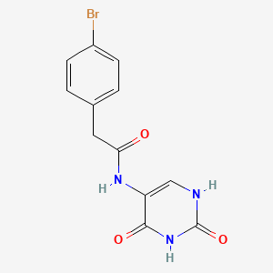 molecular formula C12H10BrN3O3 B4191694 2-(4-bromophenyl)-N-(2,4-dioxo-1,2,3,4-tetrahydro-5-pyrimidinyl)acetamide 