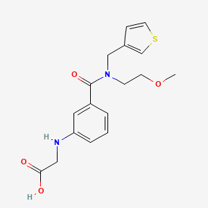 molecular formula C17H20N2O4S B4191700 [(3-{[(2-methoxyethyl)(3-thienylmethyl)amino]carbonyl}phenyl)amino]acetic acid 