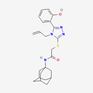 molecular formula C23H28N4O2S B4191716 N-1-adamantyl-2-{[4-allyl-5-(2-hydroxyphenyl)-4H-1,2,4-triazol-3-yl]thio}acetamide 