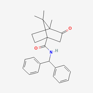 molecular formula C24H27NO2 B4191717 N-(diphenylmethyl)-4,7,7-trimethyl-3-oxobicyclo[2.2.1]heptane-1-carboxamide 