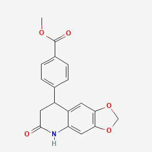 molecular formula C18H15NO5 B4191748 methyl 4-(6-oxo-5,6,7,8-tetrahydro[1,3]dioxolo[4,5-g]quinolin-8-yl)benzoate 