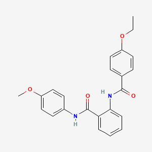 molecular formula C23H22N2O4 B4191766 2-[(4-ethoxybenzoyl)amino]-N-(4-methoxyphenyl)benzamide 