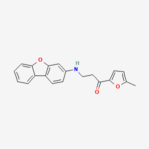 molecular formula C20H17NO3 B4191801 3-(dibenzo[b,d]furan-3-ylamino)-1-(5-methyl-2-furyl)-1-propanone 