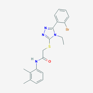 2-{[5-(2-bromophenyl)-4-ethyl-4H-1,2,4-triazol-3-yl]sulfanyl}-N-(2,3-dimethylphenyl)acetamide
