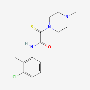 molecular formula C14H18ClN3OS B4191824 N-(3-chloro-2-methylphenyl)-2-(4-methyl-1-piperazinyl)-2-thioxoacetamide 