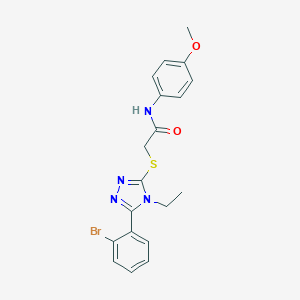 2-{[5-(2-bromophenyl)-4-ethyl-4H-1,2,4-triazol-3-yl]sulfanyl}-N-(4-methoxyphenyl)acetamide