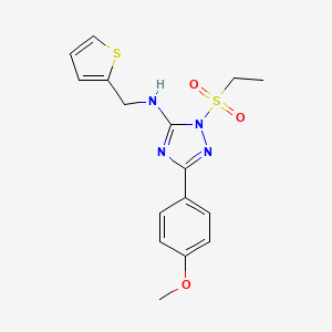 molecular formula C16H18N4O3S2 B4191869 1-(ethylsulfonyl)-3-(4-methoxyphenyl)-N-(2-thienylmethyl)-1H-1,2,4-triazol-5-amine 