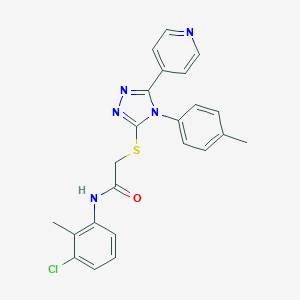 N-(3-chloro-2-methylphenyl)-2-[[4-(4-methylphenyl)-5-pyridin-4-yl-1,2,4-triazol-3-yl]sulfanyl]acetamide