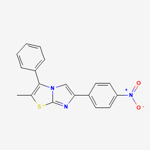 molecular formula C18H13N3O2S B4191872 2-methyl-6-(4-nitrophenyl)-3-phenylimidazo[2,1-b][1,3]thiazole 