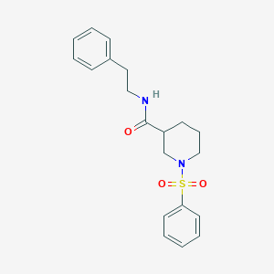molecular formula C20H24N2O3S B4191891 N-(2-phenylethyl)-1-(phenylsulfonyl)-3-piperidinecarboxamide 