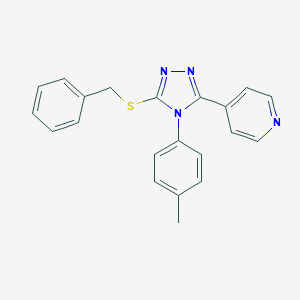 4-[5-(benzylsulfanyl)-4-(4-methylphenyl)-4H-1,2,4-triazol-3-yl]pyridine