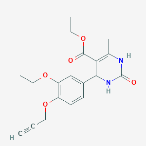 molecular formula C19H22N2O5 B4191906 ethyl 4-[3-ethoxy-4-(2-propyn-1-yloxy)phenyl]-6-methyl-2-oxo-1,2,3,4-tetrahydro-5-pyrimidinecarboxylate 