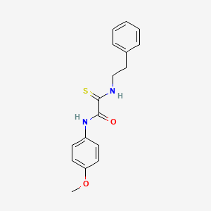 N-(4-methoxyphenyl)-2-[(2-phenylethyl)amino]-2-thioxoacetamide
