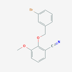 molecular formula C15H12BrNO2 B4191934 2-[(3-bromobenzyl)oxy]-3-methoxybenzonitrile 