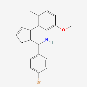 molecular formula C20H20BrNO B4191942 4-(4-bromophenyl)-6-methoxy-9-methyl-3a,4,5,9b-tetrahydro-3H-cyclopenta[c]quinoline 