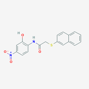 molecular formula C18H14N2O4S B4191955 N-(2-hydroxy-4-nitrophenyl)-2-(2-naphthylthio)acetamide 