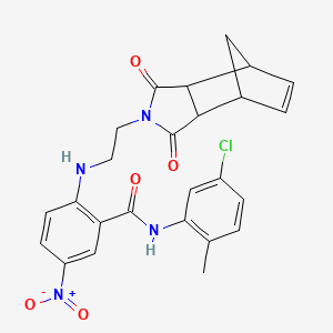 N-(5-chloro-2-methylphenyl)-2-{[2-(3,5-dioxo-4-azatricyclo[5.2.1.0~2,6~]dec-8-en-4-yl)ethyl]amino}-5-nitrobenzamide
