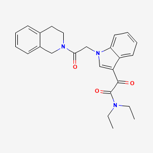 molecular formula C25H27N3O3 B4191966 2-{1-[2-(3,4-dihydro-2(1H)-isoquinolinyl)-2-oxoethyl]-1H-indol-3-yl}-N,N-diethyl-2-oxoacetamide 