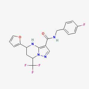 N-(4-fluorobenzyl)-5-(2-furyl)-7-(trifluoromethyl)-4,5,6,7-tetrahydropyrazolo[1,5-a]pyrimidine-3-carboxamide