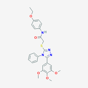 N-(4-ethoxyphenyl)-2-{[4-phenyl-5-(3,4,5-trimethoxyphenyl)-4H-1,2,4-triazol-3-yl]sulfanyl}acetamide