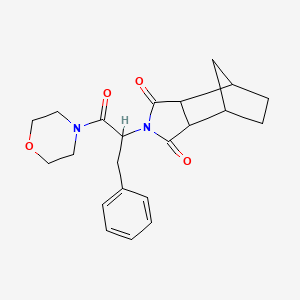 molecular formula C22H26N2O4 B4192004 4-[1-benzyl-2-(4-morpholinyl)-2-oxoethyl]-4-azatricyclo[5.2.1.0~2,6~]decane-3,5-dione 