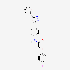 N-{4-[5-(2-furyl)-1,3,4-oxadiazol-2-yl]phenyl}-2-(4-iodophenoxy)acetamide