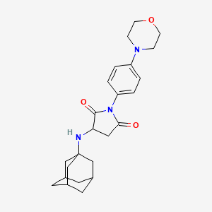 molecular formula C24H31N3O3 B4192028 3-(1-adamantylamino)-1-[4-(4-morpholinyl)phenyl]-2,5-pyrrolidinedione 