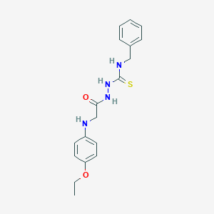 N-benzyl-2-[(4-ethoxyanilino)acetyl]hydrazinecarbothioamide
