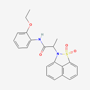 molecular formula C21H20N2O4S B4192040 2-(1,1-dioxido-2H-naphtho[1,8-cd]isothiazol-2-yl)-N-(2-ethoxyphenyl)propanamide 