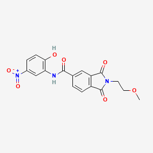 molecular formula C18H15N3O7 B4192044 N-(2-hydroxy-5-nitrophenyl)-2-(2-methoxyethyl)-1,3-dioxo-5-isoindolinecarboxamide 