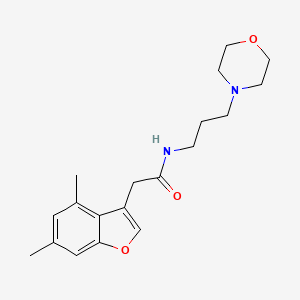 molecular formula C19H26N2O3 B4192053 2-(4,6-dimethyl-1-benzofuran-3-yl)-N-[3-(4-morpholinyl)propyl]acetamide 