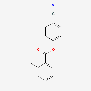 molecular formula C15H11NO2 B4192060 4-cyanophenyl 2-methylbenzoate CAS No. 89013-79-6