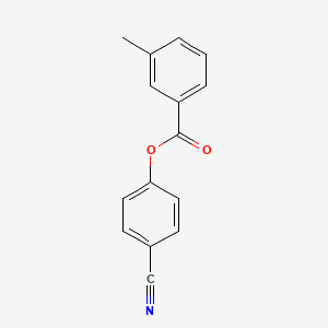 molecular formula C15H11NO2 B4192062 4-cyanophenyl 3-methylbenzoate CAS No. 89434-74-2