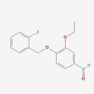molecular formula C16H15IO3 B4192087 3-ethoxy-4-[(2-iodobenzyl)oxy]benzaldehyde 