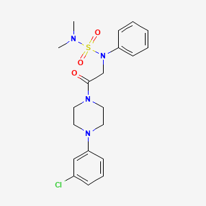 N-{2-[4-(3-chlorophenyl)-1-piperazinyl]-2-oxoethyl}-N',N'-dimethyl-N-phenylsulfamide