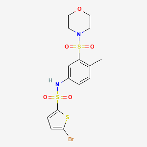 molecular formula C15H17BrN2O5S3 B4192111 5-bromo-N-[4-methyl-3-(4-morpholinylsulfonyl)phenyl]-2-thiophenesulfonamide 