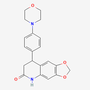 molecular formula C20H20N2O4 B4192113 8-[4-(4-morpholinyl)phenyl]-7,8-dihydro[1,3]dioxolo[4,5-g]quinolin-6(5H)-one 