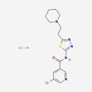 molecular formula C15H19BrClN5OS B4192130 5-bromo-N-{5-[2-(1-piperidinyl)ethyl]-1,3,4-thiadiazol-2-yl}nicotinamide hydrochloride 