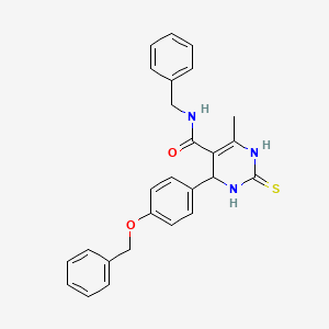 N-benzyl-4-[4-(benzyloxy)phenyl]-6-methyl-2-thioxo-1,2,3,4-tetrahydro-5-pyrimidinecarboxamide