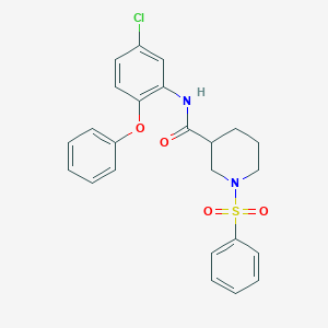 molecular formula C24H23ClN2O4S B4192170 N-(5-chloro-2-phenoxyphenyl)-1-(phenylsulfonyl)-3-piperidinecarboxamide 
