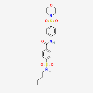 molecular formula C22H29N3O6S2 B4192187 4-{[butyl(methyl)amino]sulfonyl}-N-[4-(4-morpholinylsulfonyl)phenyl]benzamide 