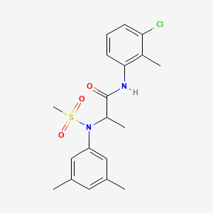 molecular formula C19H23ClN2O3S B4192196 N~1~-(3-chloro-2-methylphenyl)-N~2~-(3,5-dimethylphenyl)-N~2~-(methylsulfonyl)alaninamide 