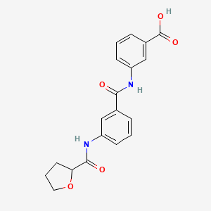 molecular formula C19H18N2O5 B4192208 3-({3-[(tetrahydro-2-furanylcarbonyl)amino]benzoyl}amino)benzoic acid 