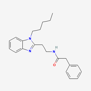 molecular formula C22H27N3O B4192209 N-[2-(1-pentyl-1H-benzimidazol-2-yl)ethyl]-2-phenylacetamide 